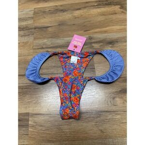 Strawberry Milk Mob Uterus Floral Gingham Bikini Bottoms Size XS